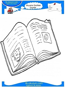 Çocuklar İçin Kitap Boyama Sayfaları 